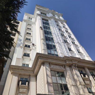 تمیزشویی ساختمان بلند - شستشوی هوایی - راپل - شستشوی راپل - طنابکار
